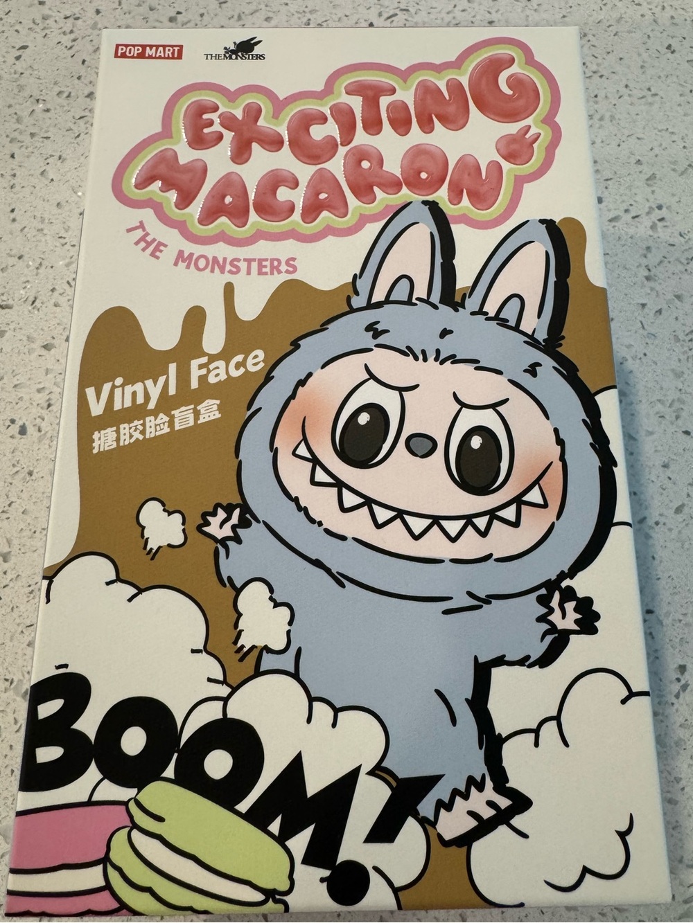 POP MART Exciting Macaron The Monsters Vinyl Face Figure - Blue